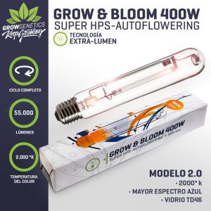 Ampolleta Grow & Bloom 400 W